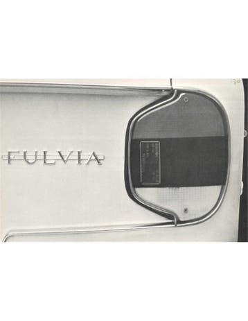 1970 LANCIA FULVIA BERLINA BROCHURE, Nieuw