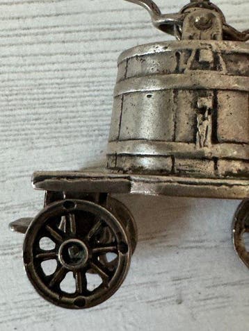 Figuur - Wine Barrel - .950 zilver, Antiek en Kunst