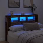vidaXL Hoofdeinde met LED 160x18,5x103,5 cm bewerkt hout oud, Verzenden, Nieuw