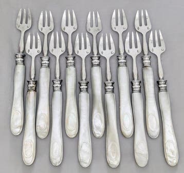 Fourchette à huîtres (12) - Argent 800