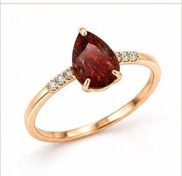 Zonder minimumprijs - Ring - 14 karaat Roségoud, 1,12 gram