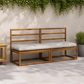 vidaXL Bankkussen VIANEN 100% Polyester Wit 200 x 50 x 12 cm, Verzenden, Nieuw