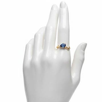 Ring - 14 karaat Geel goud - 0.87ct. tw. Saffier, Nieuw