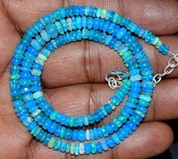 Ketting Natuurlijke opaal AAA+ Blauw- 9 g - (1)