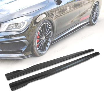 EXTENSIONS BAS DE CAISSE MERCEDES W117 45 W176 12-18 NOIR, Autos : Pièces & Accessoires, Verzenden