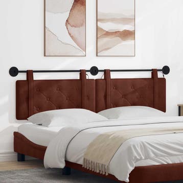 vidaXL Hangend hoofdbord Glanzend Bruin Antiek PU, Huis en Inrichting, Slaapkamer | Bedden, Verzenden, Nieuw