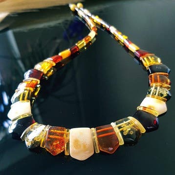 Amber Vintage zeldzame natuurlijke Baltische amber ketting