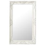 vidaXL Wandspiegel barok stijl 50x80 cm wit, Huis en Inrichting, Woonaccessoires | Spiegels, Verzenden, Nieuw