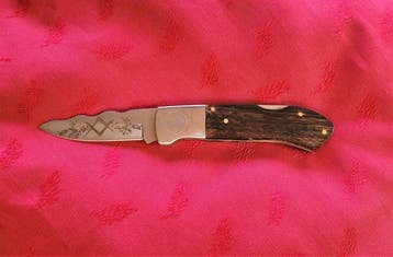 Couteau de table - Lame « Flamboyante » - Bois - Couteau, Collections