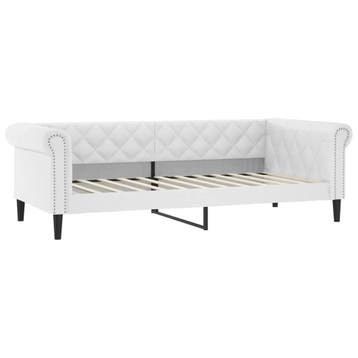 Slaapbank kunstleer | Tweede kansje | OP = OP, 90 cm, Eenpersoons, Verzenden, Wit