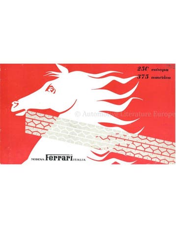 1955 FERRARI 250 EUROPA | 375 AMERICA BROCHURE FRANS