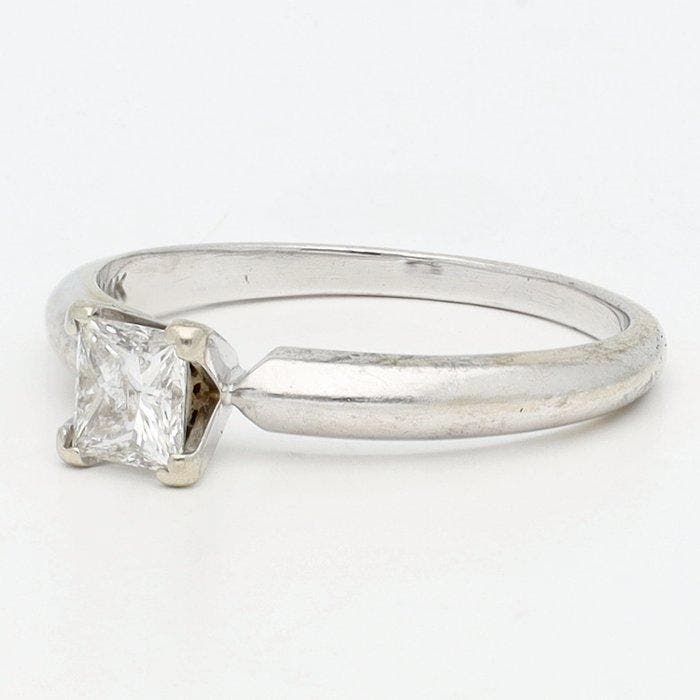 Ring - 14 karaat Witgoud Diamant (Natuurlijk), Handtassen en Accessoires, Ringen