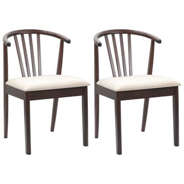 Eetkamerstoelen 2st | -63% Retour Deal | Sla je slag, Huis en Inrichting, Gebruikt, Twee, Bruin, Verzenden