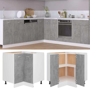 vidaXL Hoekonderkast Lyon 75,5x75,5x81,5 cm bewerkt hout, Verzenden