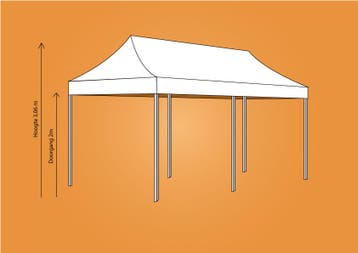 Ambisphere | Vouwtent 2,5x5m BORDEAUX Feesttent-Partytent, Tuin en Terras, Partytenten, Nieuw, Partytent