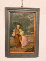 Scuola italiana (XIX-XX) - Il Monaco e la fanciulla