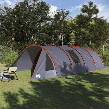 vidaXL Tunnel Tent voor 6 Personen 6-persoons Grijs en, Verzenden