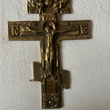 Crucifix - Gegoten messing - 1910-1920