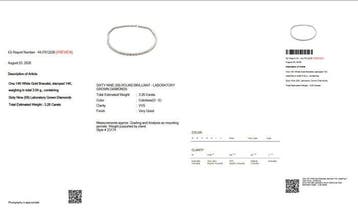 Zonder minimumprijs - Tennis armband - 14 karaat Witgoud -