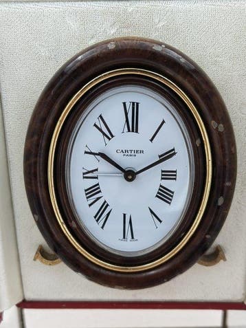 Wekker - Cartier Paris - Verguld - 1980-1990 - Tafelklok, Antiek en Kunst