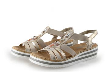 Rieker Sandalen in maat 39 Beige, Verzenden, Beige, Sandalen of Muiltjes, Zo goed als nieuw