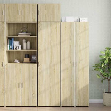 vidaXL Opbergkast smal 50x42,5x225 cm bewerkt hout sonoma, Verzenden