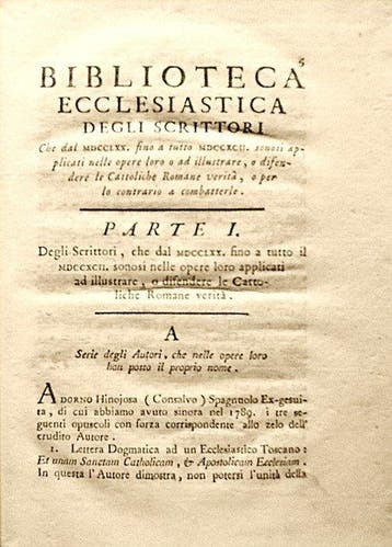 Cernitori Giuseppe. - Biblioteca Polemica degli Scrittori -