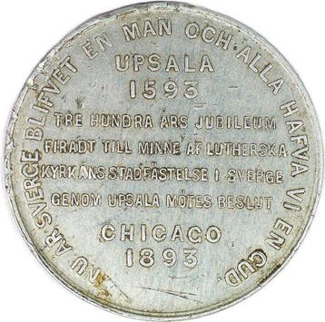 Verenigde Staten. Historical Medal Lutheran jubilee –
