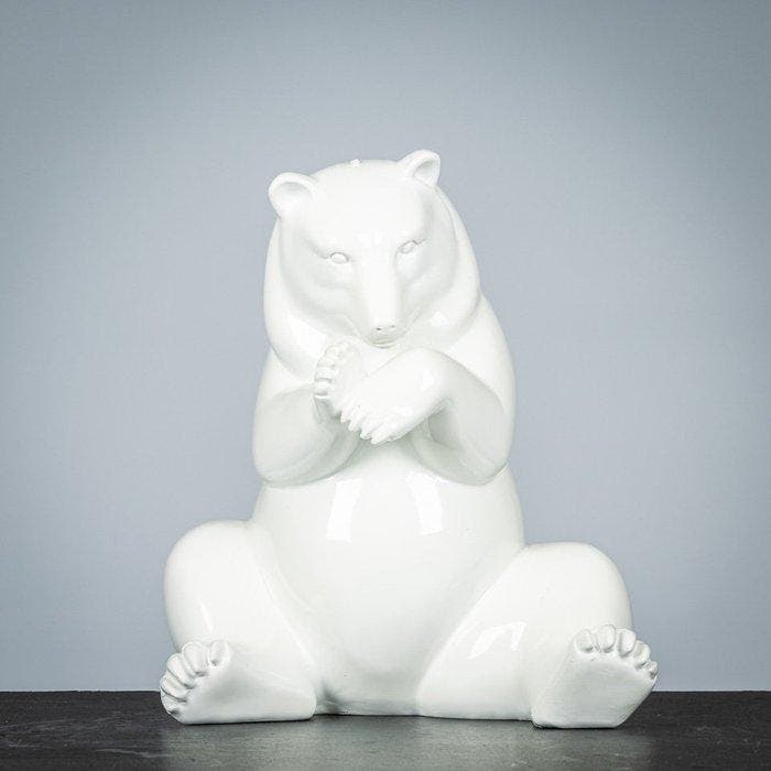 Figuur - White beer - polystone, Antiek en Kunst, Kunst | Designobjecten