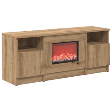 vidaXL Elektrische haard Artisanaal eiken 98 x 28,5 x 40,5, Verzenden, Nieuw