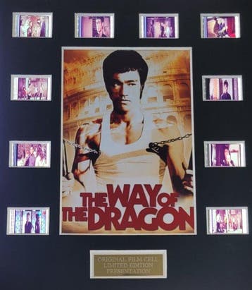 Rare Set of 2 Mounted 35mm Film Cells Bruce Lee - The Big