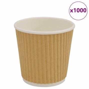 vidaXL Papieren koffiekopjes 1000 st 4oz 100 ml bruin, Verzenden