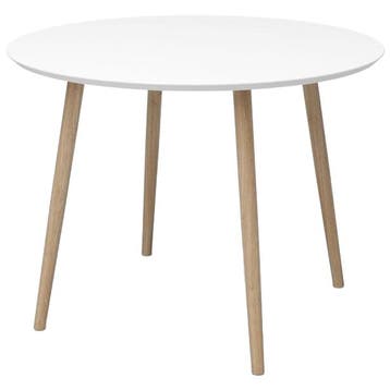 Sofacompany Allie Eettafel, Zeepeikenhout, Wit -, Huis en Inrichting, Tafels | Eettafels, Verzenden, Gebruikt, Overige houtsoorten