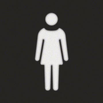 Feuille carrée avec symbole féminin pour accessoires, Verzenden