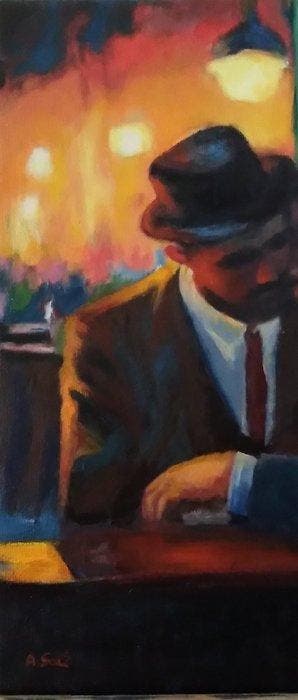 Antonio Sarti (XX) - Due uomini al bar