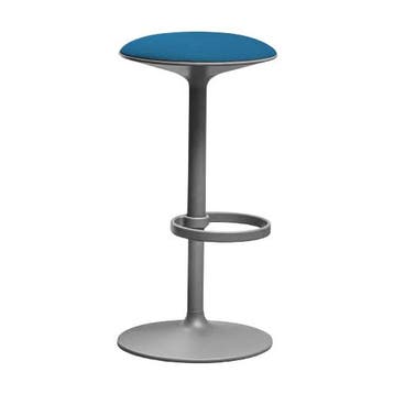 Andreu World Hula Bq2797 Barkruk Aluminium Blauw - Outlet, Huis en Inrichting, Barkrukken, Draaibaar, Verzenden, Zo goed als nieuw