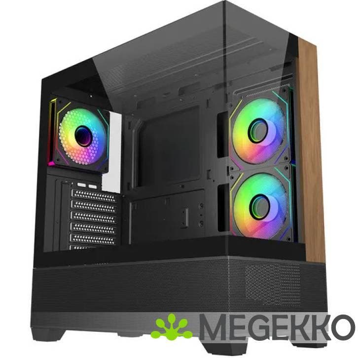Cooler Master Elite 690 Wood Black, Computers en Software, Computerbehuizingen, Nieuw, Verzenden
