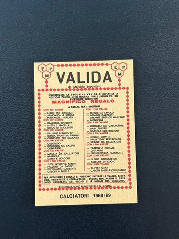 1968/69 Panini Calciatori Pelé - 1 Card - Excellent (EX), Nieuw