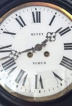 Horloge scolaire - Huvey à Nîmes - Art déco Bois, Verre -
