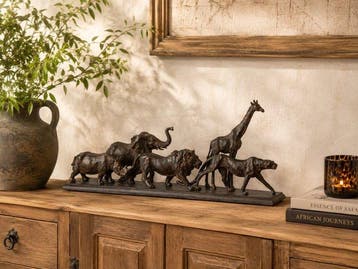 Beeld, XL: The Big Five - African Wildlife 50cm - 22 cm -
