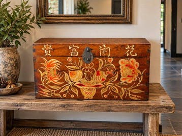 Caisse - Bois - valise faite à la main