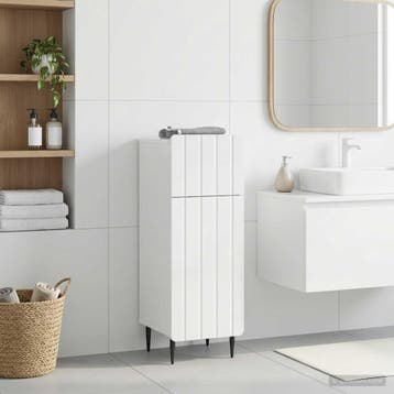 vidaXL Badkamer Opbergkast ZWOLLE Hoogglans Wit 30 x 31 x, Verzenden, Nieuw