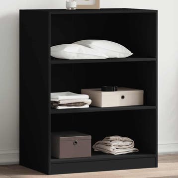 vidaXL Kledingkast 77x48x102 cm bewerkt hout zwart, Verzenden
