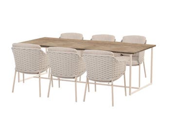 4 Seasons Outdoor Eros tuinset latte met Quatro tafel met, Nieuw
