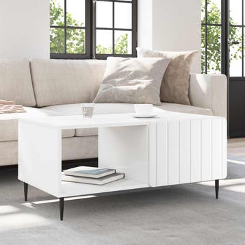 vidaXL Salontafel Wit 90 x 50 x 40 cm Bewerkt hout, Verzenden, Nieuw