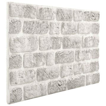 vidaXL Wandpanelen 10 st 100 x 50 cm Lichtgrijs EPS-schuim, Verzenden
