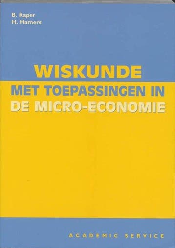 Wiskunde met toepassingen in de micro - Kaper, Boeken, Verzenden, Nieuw