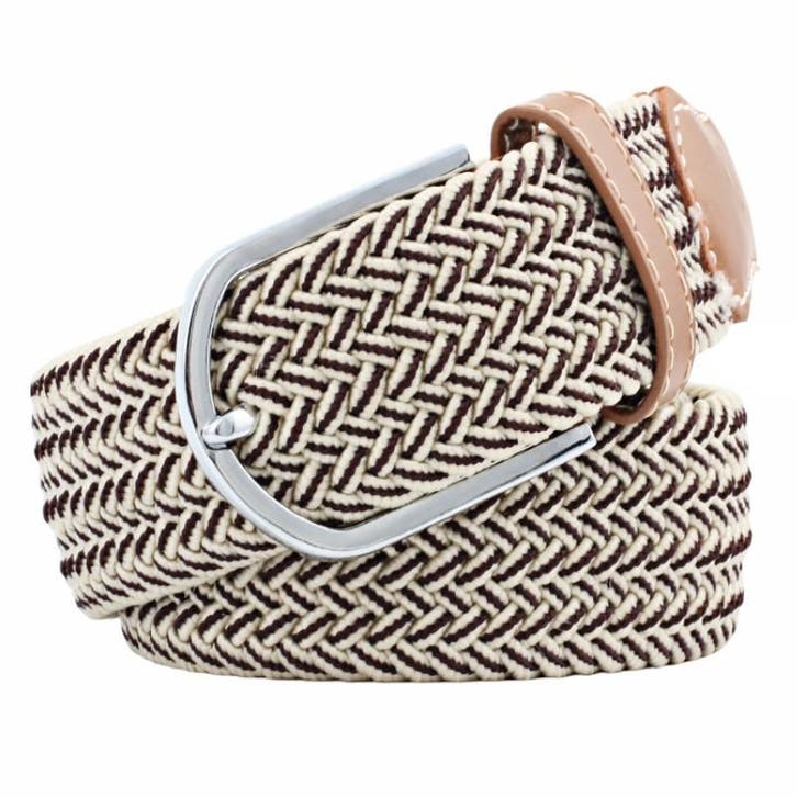 Fako Fashion - Elastische Riem - Canvas - Gevlochten - 105cm, Kleding | Dames, Riemen en Ceinturen, Verzenden