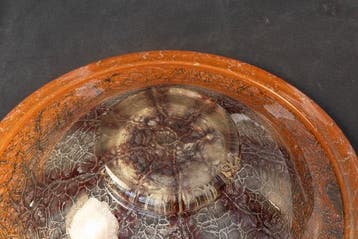 WMF - Karl Wiedmann - Schaal - Glas, Antiquités & Art