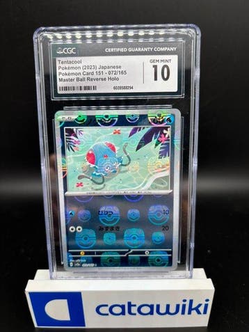 Pokémon - 1 Graded card - Tentacool Master Ball 072/165 -
